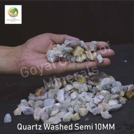 Quartz washed semi 10mm, high-quality gravel for construction and landscaping